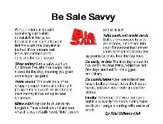 Be Sale Savvy